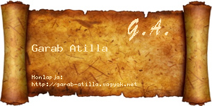 Garab Atilla névjegykártya